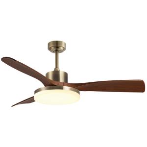 Wholesale Best Seller Modern 42/52 Inches Ceiling Fan Light 3 Blades DC Motor Remote Control Switch Iron Lamp Body Black/White Color from china suppliers