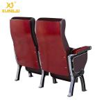 Aluminum Alloy plywood cover leather Auditorium Chairs with ABS Tablet 360°