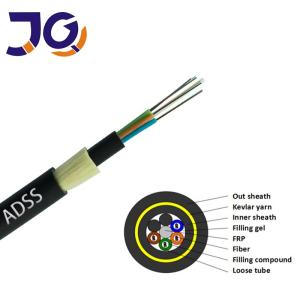 Wholesale ADSS Self-supporting Span 100m Outdoor Fiber Optic Cable 24 48 96 Cores Fiber Optic from china suppliers