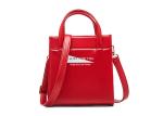 Crazy Horse Vintage Pu Leather Tote Bag 19 * 18 * 6cm With Long Shoulder Strap