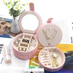 Round Luxury Jewelry Boxes 10.9*10.2*5.9cm Paper Packaging Box Custom Logo