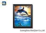 3D Wall Poster Lenticular Flip Animal Jumping Dolphins Photo / Picture Framed