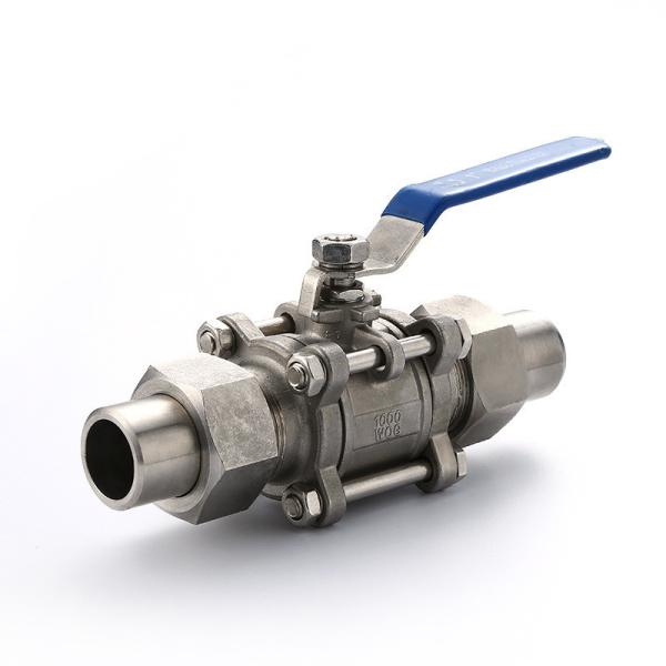 Full Bore Function 304/316 Stainless Steel 3-Pieces Butt Welded Ball Valve with