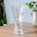 Diamond Design Glass Flower Vase Durable With Super Heavy And Thicken Wall