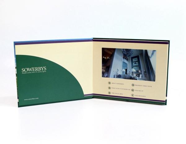 Business Gift Video In Print Brochure 7 Inch Video Book Custom Printing