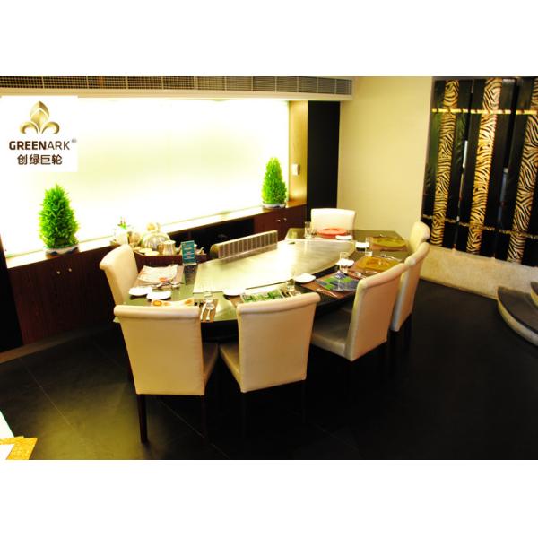 Food Plaza / Buffet Car Teppanyaki Table Grill OEM Wooden Case Packaging