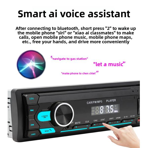 Creatall Ai Smart BT Wireless Car MP3 Player with USB Connection and Radio Positioning New Lossless Music Car Charger Included