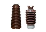 Brown 381mm height 12.5kN Porcelain Post Insulators For Electric Power