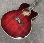 Custom 43 Inch Jumbo Gibson Style SJ200 Cutaway Solid KOA Wood Acoustic Guitar