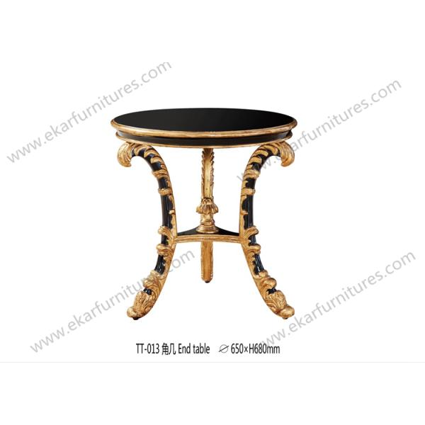 Vintage Classic Round Glass Top End Table TT-011