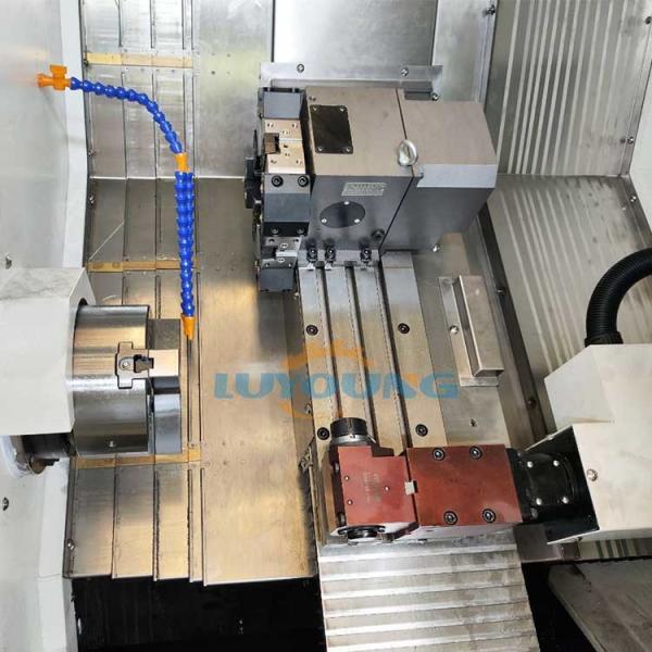 Cnc Lathe Slant Bed Machine TCK40 45 Inclined White And Black Gang Type 3500rpm