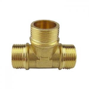 Wholesale Brass Tee hose fittings/Brass Tee reducer/Reducing nipple/OEM precision brass hose screw fitting/Brass Tee connector from china suppliers