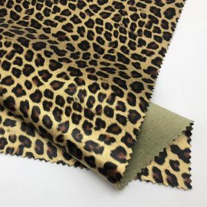 China Leopard Print Garment PU Leather Water Resistant 0.6mm Thickness Customized on sale