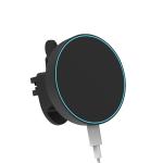 ABS PC Glass Round 205KHz 15W Magnetic Car Phone Charger