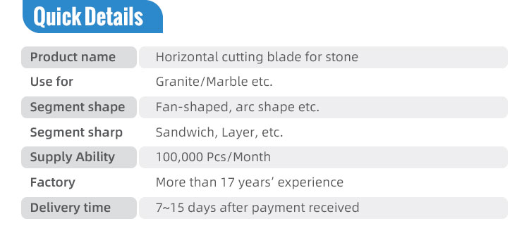 7/10/12mm Segment Height 350MM Diamond Saw Blade for Marble Processing Tools