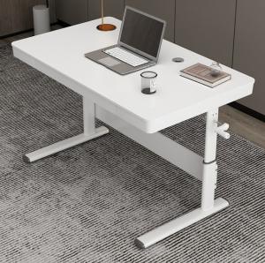 Wholesale Commercial Furniture Electric Height Adjustable Glass Computer Desk with Storage from china suppliers