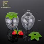 Clear Beverage Cold Brew Coffee Bottle Strawberry Shape Packaging Juice Bottles