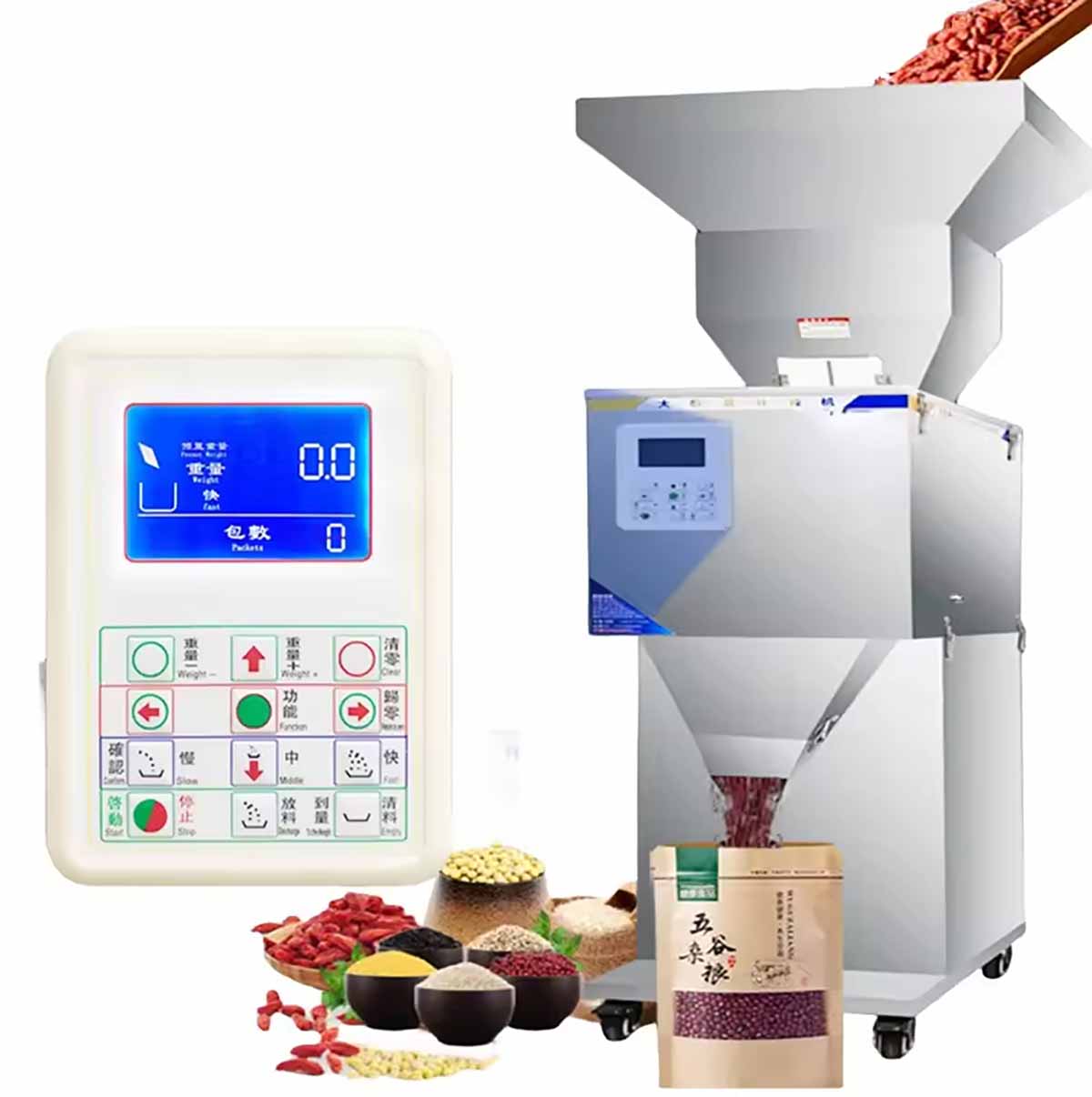 Multi-function 50-3000g Intelligent Powder Food Filler Grain Cereals Sachet Bag Racking Weighing Filling Machine Factory Price