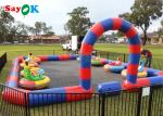 Outdoor Inflatable Games 4x4m Giant Tarpaulin Inflatable Bumper Track For Sports