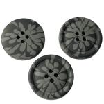 Grey Horn Design Plastic Coat Buttons With Slot On Edge 50L 4 Hole Use On Women