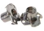 Four Serrated Pronged T Nuts Stainless Steel M10 X 15 for Furniture