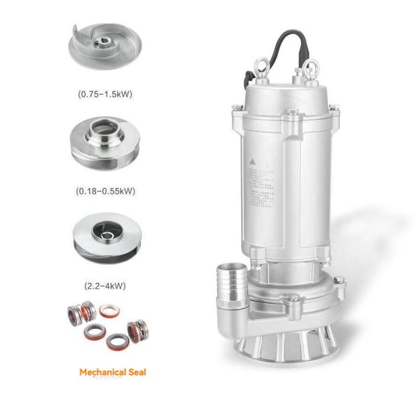 WQP Series High Lift High Flow Stainless Steel Submersible Sewage Pump Clean Water