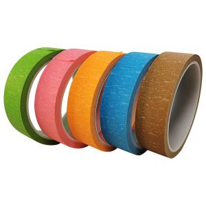 Wholesale Waterproof Colored Masking Tape , Crepe Paper Colored Adhesive Tape Self Adhesive from china suppliers