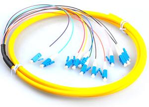 Wholesale LC / UPC Fiber Optic Jumper Cables , G657A Yellow Simplex Fiber Patch Cord from china suppliers