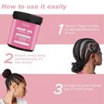 Organic Strong Hold Gel for Unisex Braids Loc Twists and Waves Extra Hold