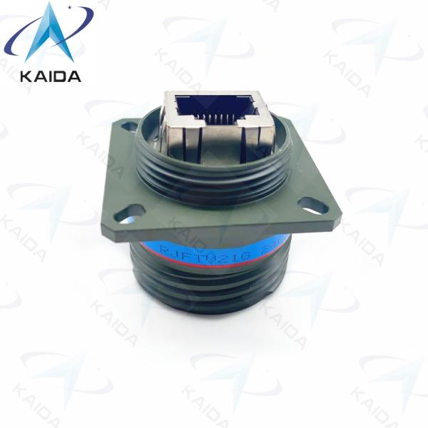 Finsh Olive Green Cadmium RJFTV21G Solder Termination Method RJ45 Series Tri Start Thread Coupling Mechanism