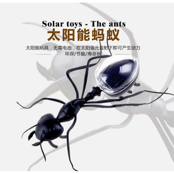 High Quality Black Creative Science Solar Power Novelty Gifts Plastic Promotional Solar Toys Ant