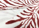 210GSM Polyester Velvet Fabric / Poly Fleece Fabric For Home Textile Zebra