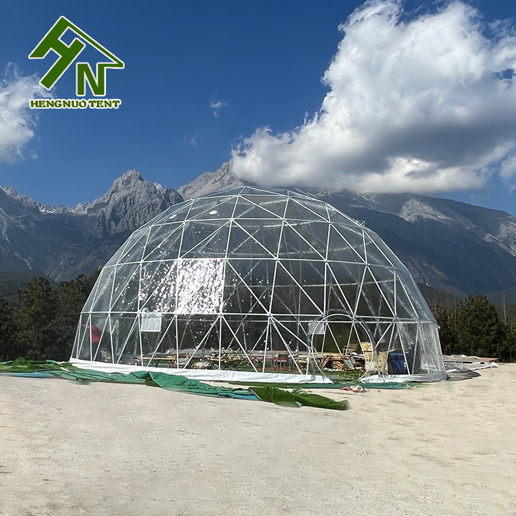 Garden Clear PVC Geodesic Igloo Dome Tent Clear Plant Flowers Grass Green House