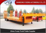 Strong 25 Ton - 35 Ton Low Bed Semi Trailer , Two Axles 8 Wheel Trailer