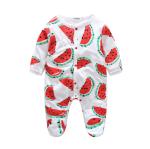 Wholesale rompers custom pattern print baby cotton clothes