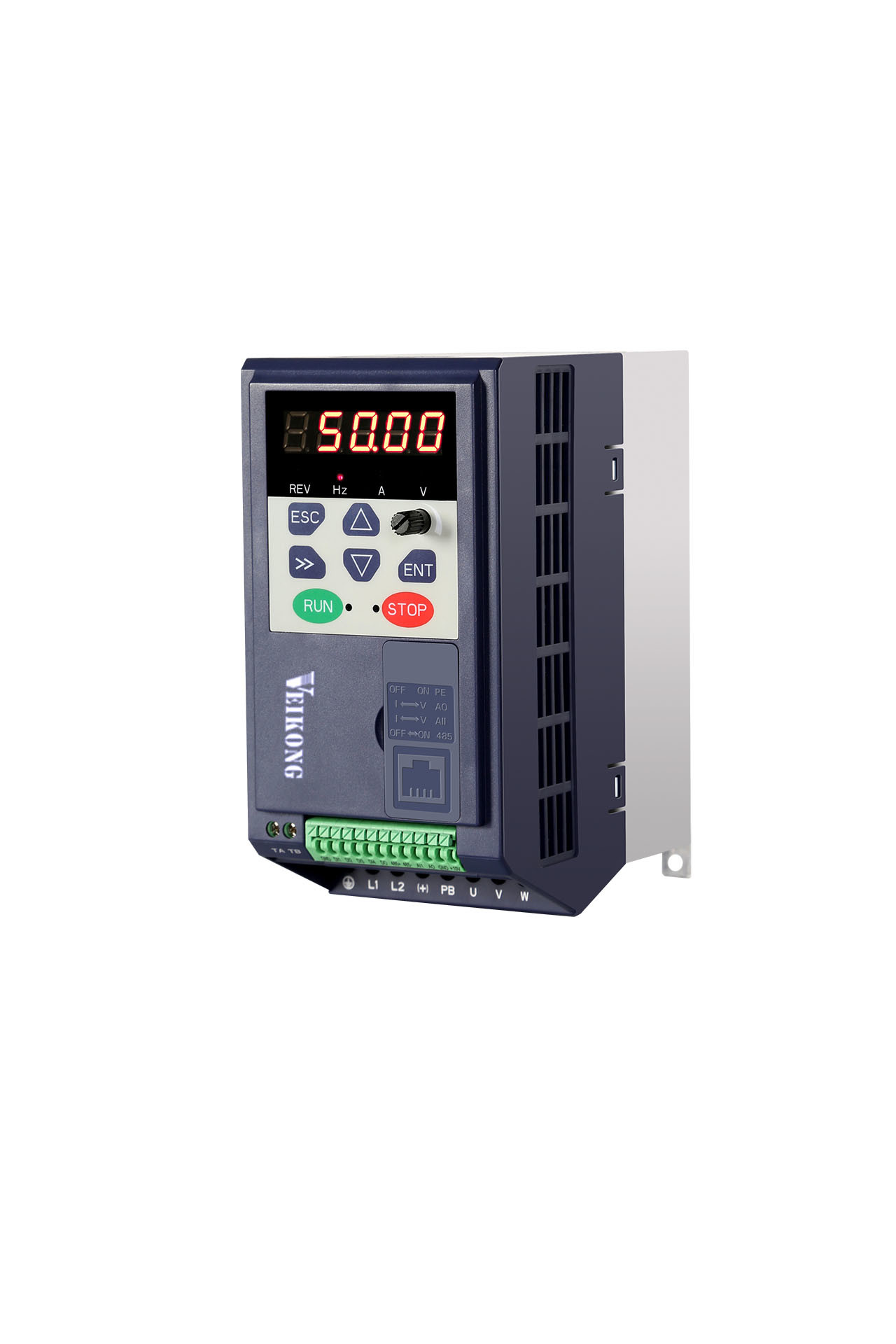 Mini IP20 VFD Frequency Inverter 220V 380V 0.4KW To 7.5KW For AC Motor