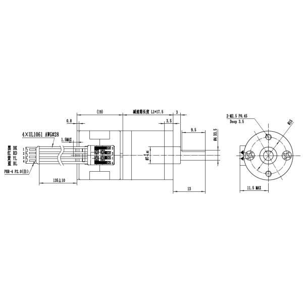 Various Gear Ratio 20mm 18° Step Angle Stepper Motor With Gearbox