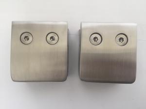Wholesale 6mm - 12.76mm Thickness Square Glass Clamps Satin Treatment Stainless Steel Material from china suppliers