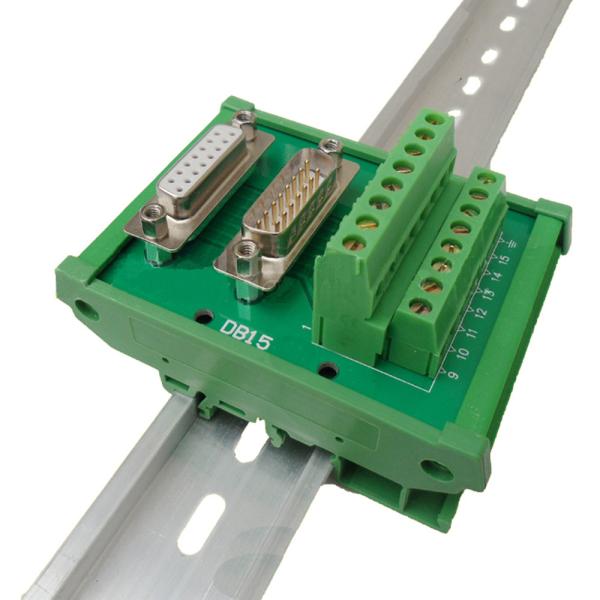 DB15 D Sub 15 Pin Male Female Dual Connectors Terminal Block Wiring Breakout