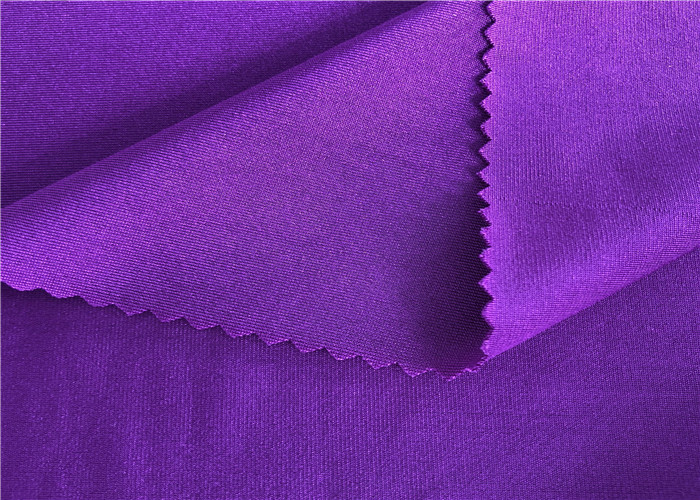 Plain 32G Polyester Spandex Fabric High Density 58 / 60 Inches