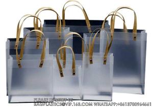 Wholesale Clear Luxury PP Handbag With Handle Reusable Custom Logo Plastic Tote Bag For Shopping Packaging Bag from china suppliers