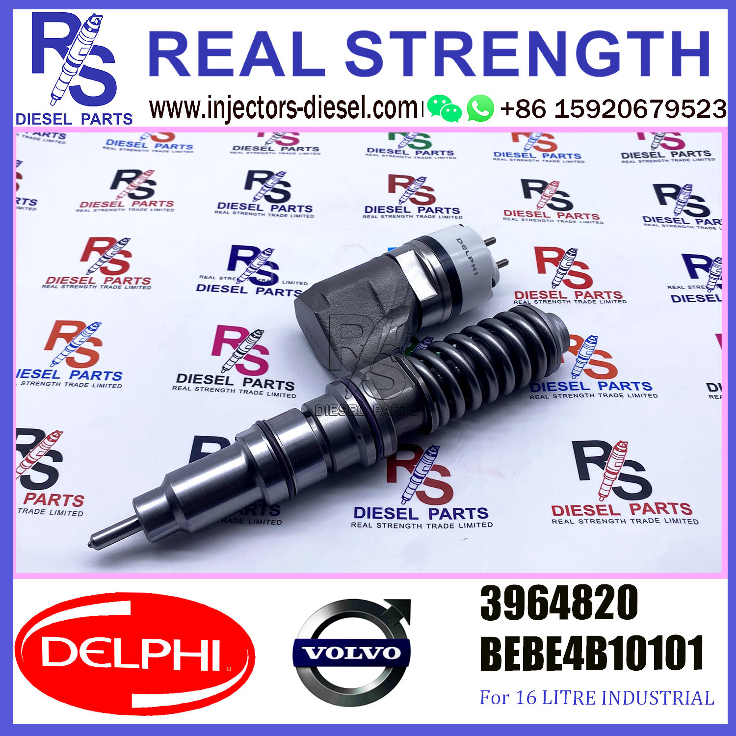 V-O-L-V injector 3964820 Diesel pump Injector DELPHI BEBE4B10101 A1 for D12 3080 EURO SPEC 380-420 HP