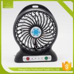 BS-5600 Battery Operated Mini Fan USB Cord Charging DC Small Plastic LED Table