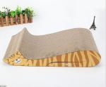 Curved Cat Scratch Pad Cardboard Neutral Colors Non - Toxic Corn Starch Glue