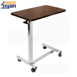 Wholesale Brown Overbed Table Swivel Top MDF Panel For Hospital , 900X450X720/1020mm from china suppliers