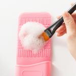 Reusable Makeup Brush Cleaner Women Carrying Silicone Folding Cosmetic Organizer