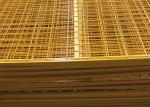 Yellow Canada Temporary Fencing , Welded Steel Wire Mesh For Exhibitions
