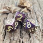 Poker tabl Hand Pouring Dice Set Odorless For Collection Metal Polyhedral Black