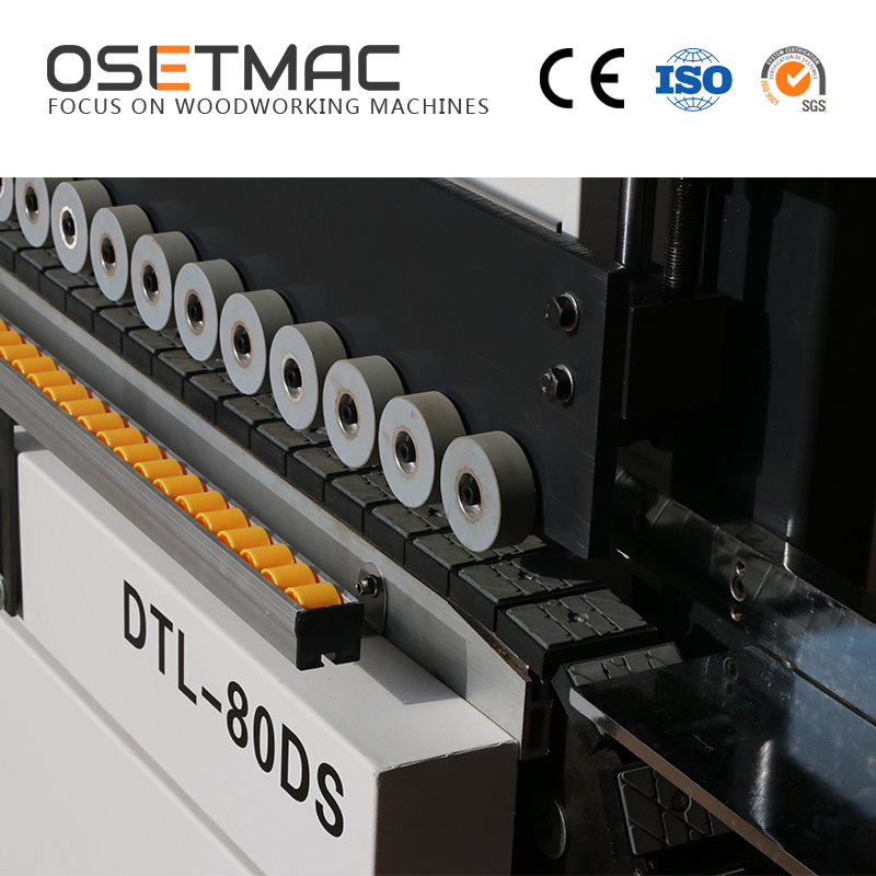 OSETMAC DTL-80DS Three Rollers Manual Side Sanding Machine For Wood MDF Plywood Polishing