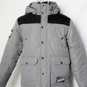 Wholesale Soft Polyester Light Padded Jacket Black And Grey Color Casual Style With Hood from china suppliers